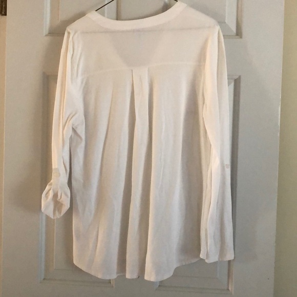 Merona tunic-style white shirt - Picture 2 of 8